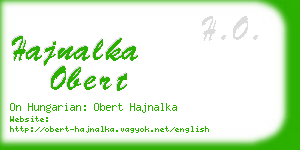 hajnalka obert business card